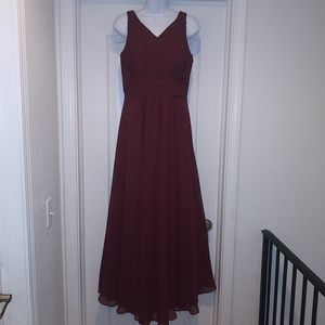 Azazie Formal V Neck Full Length Dress